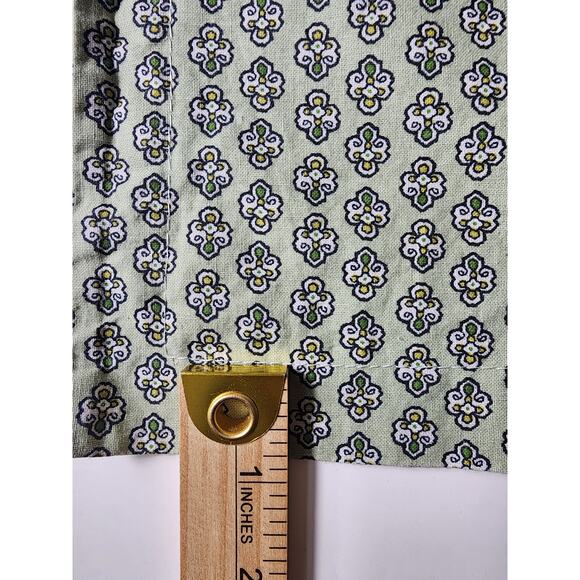 STOF FRANCE LAURA LANCELLE Green Geometric Design EURO 18x18 Pillow Sham set/ 2 - Picture 7 of 8